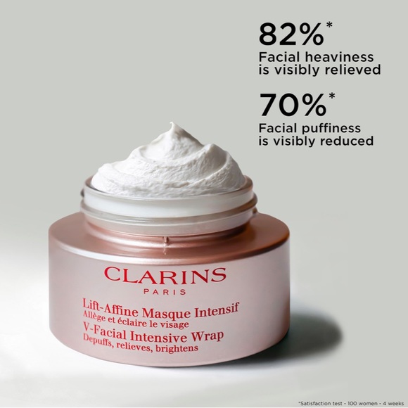 Clarins V-Facial Intensive Wrap De-Puffing Facial Mask - 2.5oz - 75ml - NIB - Picture 5 of 6